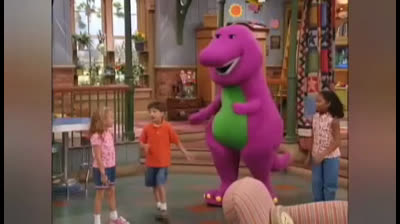 Caillou Barney kids and Grandma