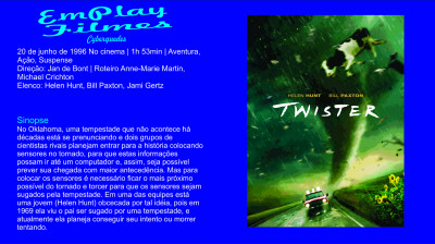 Twister (1996) Aventura, Ação, Suspense