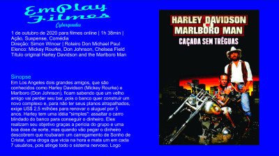 Harley Davidson e Marlboro Man - Caçada Sem Tréguas (1991) Ação, Suspense, Comédia