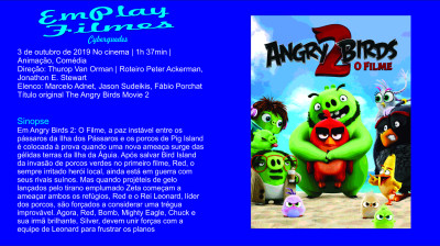 Angry Birds 2 - O Filme (2019) Animação, Comédia