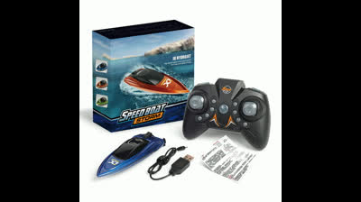 Mini Remote Control High Speed RC Boat Led Light Palm Speed Boat Summer Water Toy Pool Toy