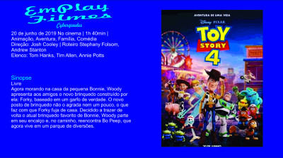 Toy Story 4 (2019) Animação, Aventura, Família, Comédia
