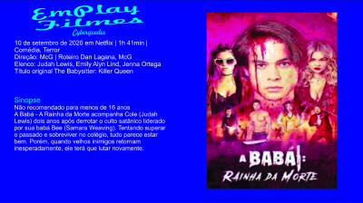 A Babá - A Rainha da Morte (2020) Terror, Comédia