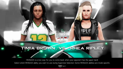 TiMia Brown vs Rhea Ripley (WWE 2K19)